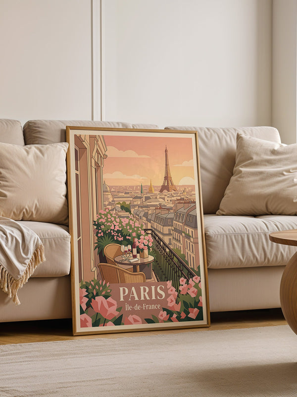 Pariser Balkon Blumenperspektive