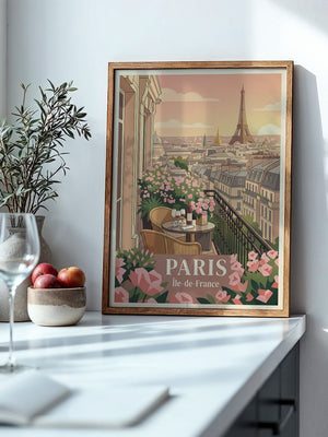Pariser Balkon Blumenperspektive