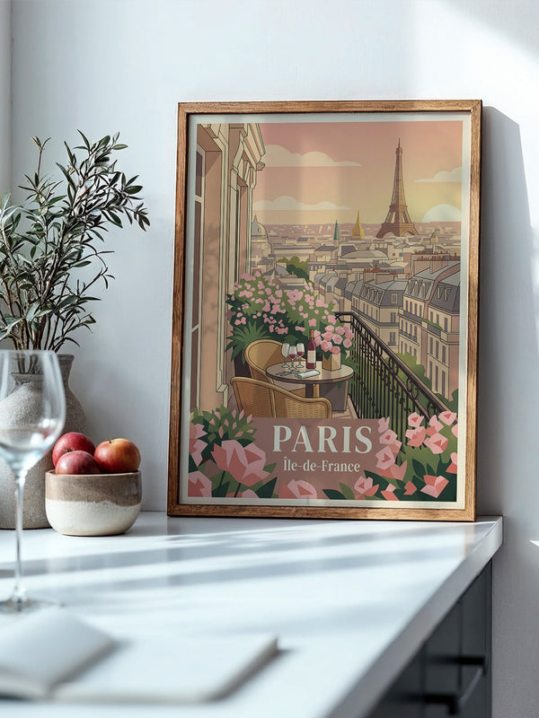 Pariser Balkon Blumenperspektive