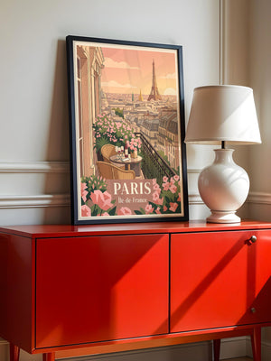 Pariser Balkon Blumenperspektive