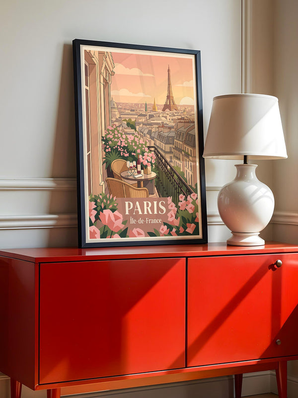 Pariser Balkon Blumenperspektive