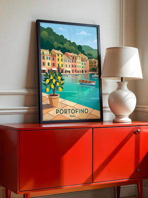 Portofino Hafen Pastellfarben