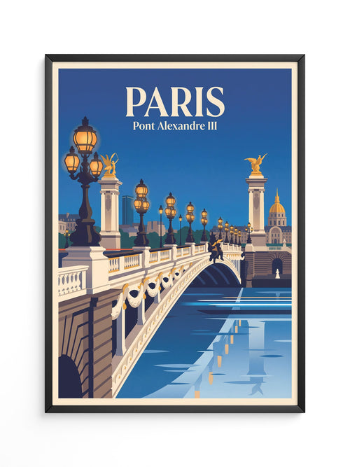 Pont Alexandre III Retro Beleuchtung