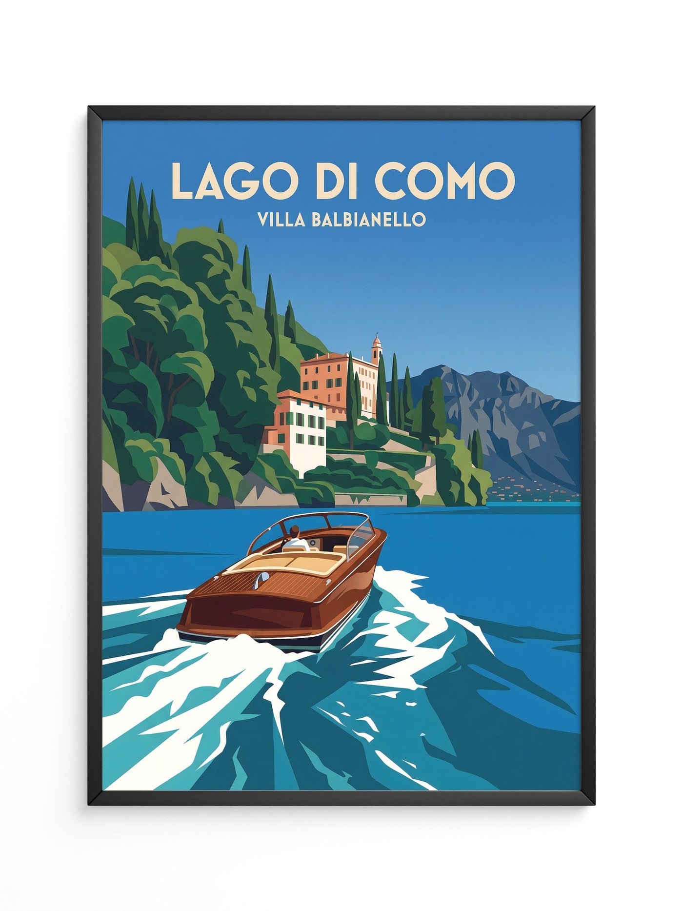 Lago di Como Boot Retro Stil