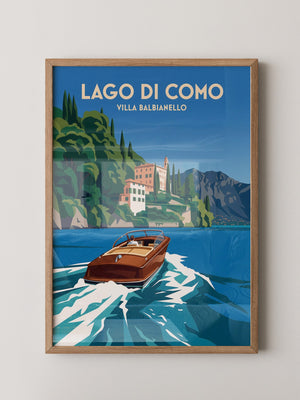 Lago di Como Boot Retro Stil