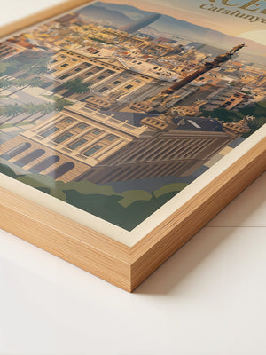 Barcelona Skyline Pastellstimmung