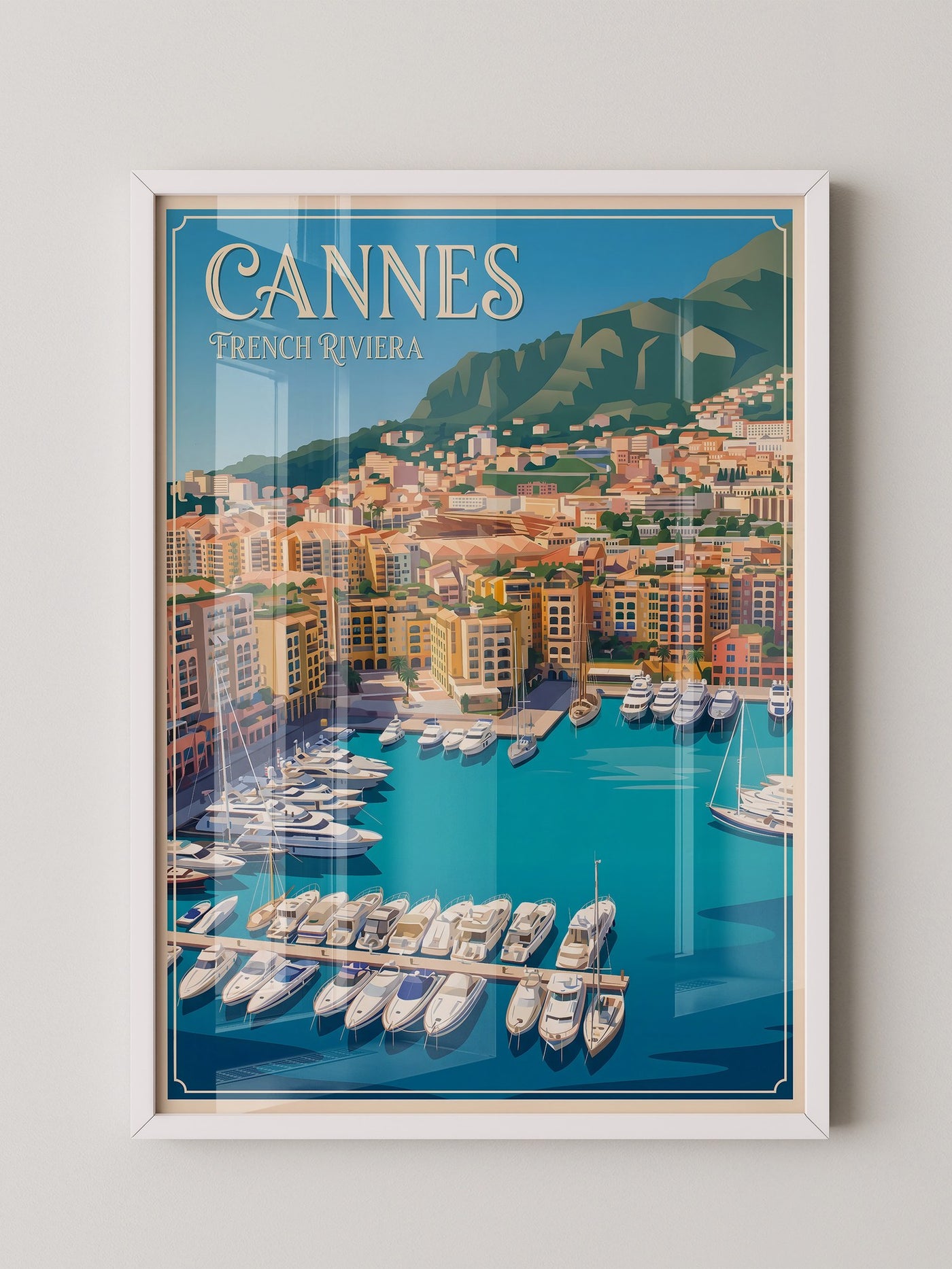 Cannes Hafen Retro-Stil
