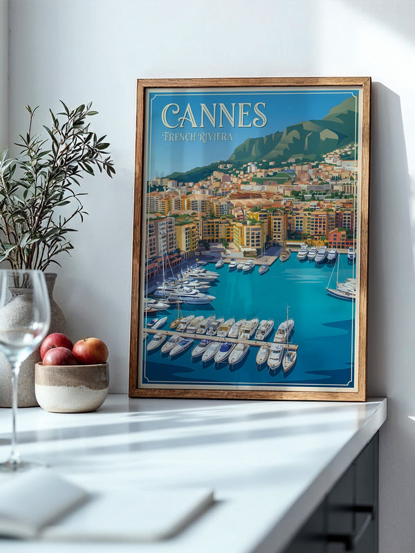 Cannes Hafen Retro-Stil