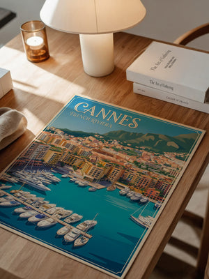 Cannes Hafen Retro-Stil