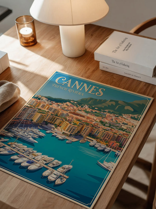 Cannes Hafen Retro-Stil