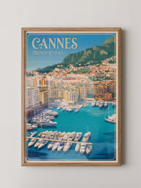 Cannes Hafen Retro-Stil