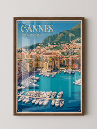 Cannes Hafen Retro-Stil