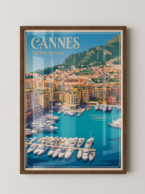 Cannes Hafen Retro-Stil