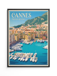 Cannes Hafen Retro-Stil