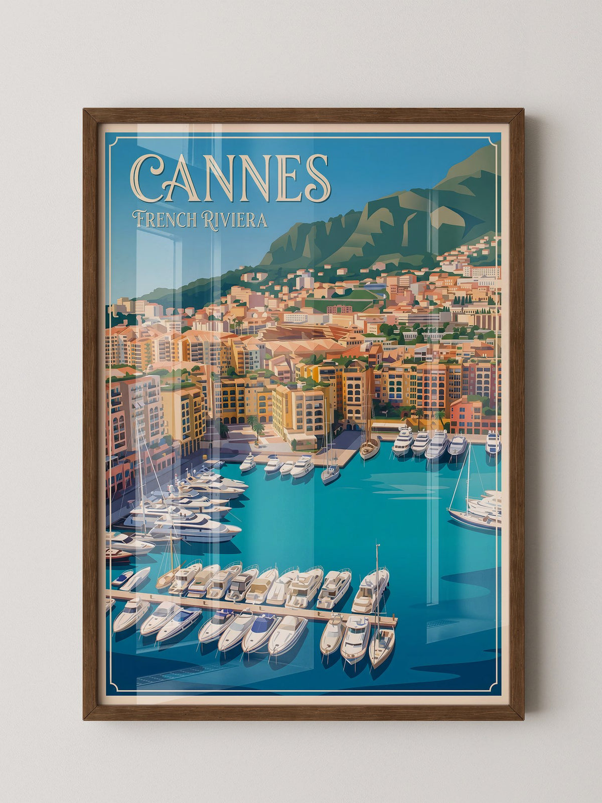 Cannes Hafen Retro-Stil