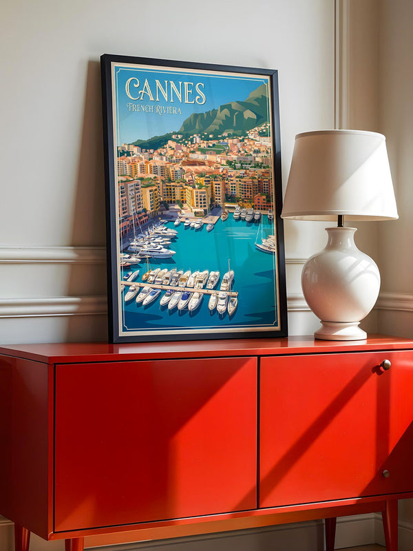 Cannes Hafen Retro-Stil