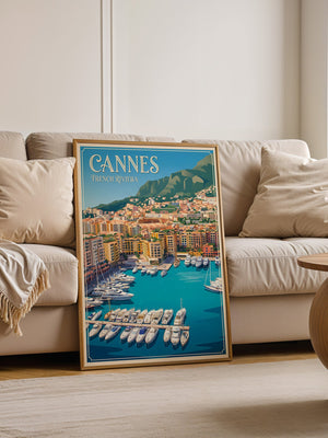 Cannes Hafen Retro-Stil