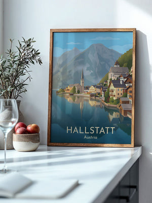 Hallstatt Seeansicht Pastellkunst