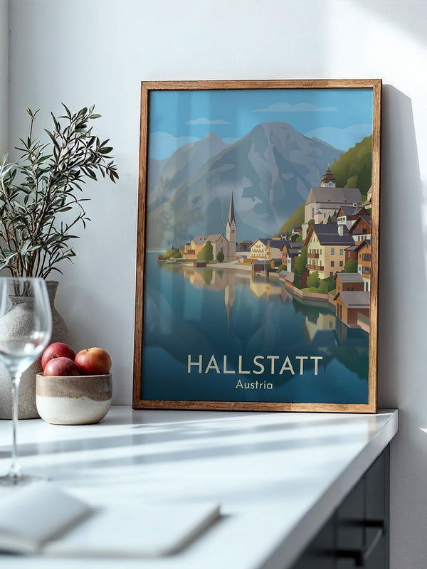 Hallstatt Seeansicht Pastellkunst