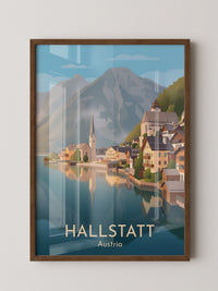 Hallstatt Seeansicht Pastellkunst