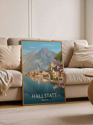 Hallstatt Seeansicht Pastellkunst