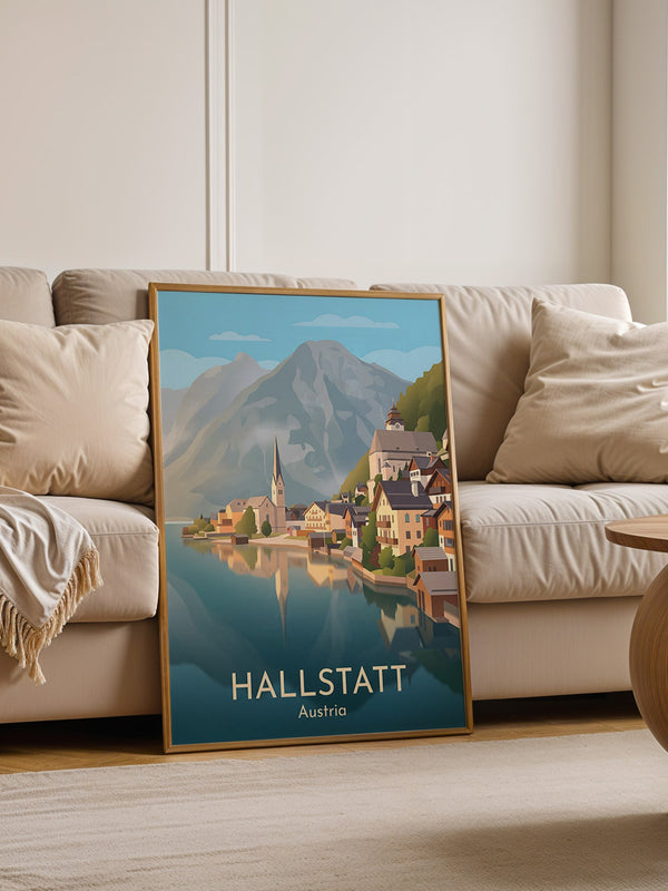 Hallstatt Seeansicht Pastellkunst