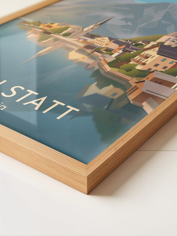 Hallstatt Seeansicht Pastellkunst