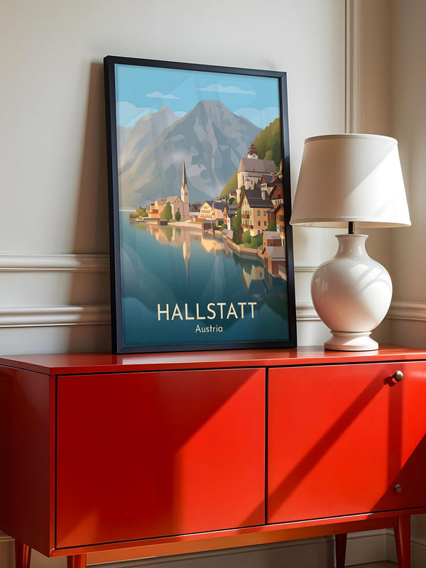 Hallstatt Seeansicht Pastellkunst