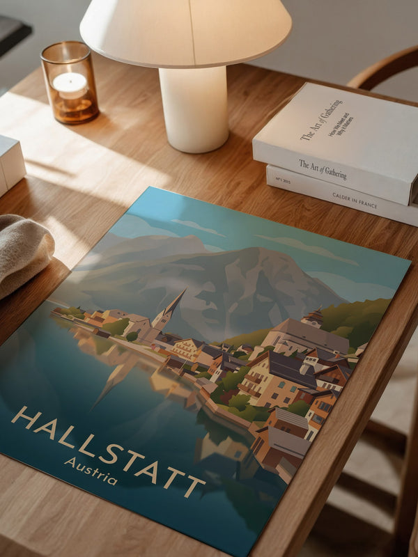 Hallstatt Seeansicht Pastellkunst