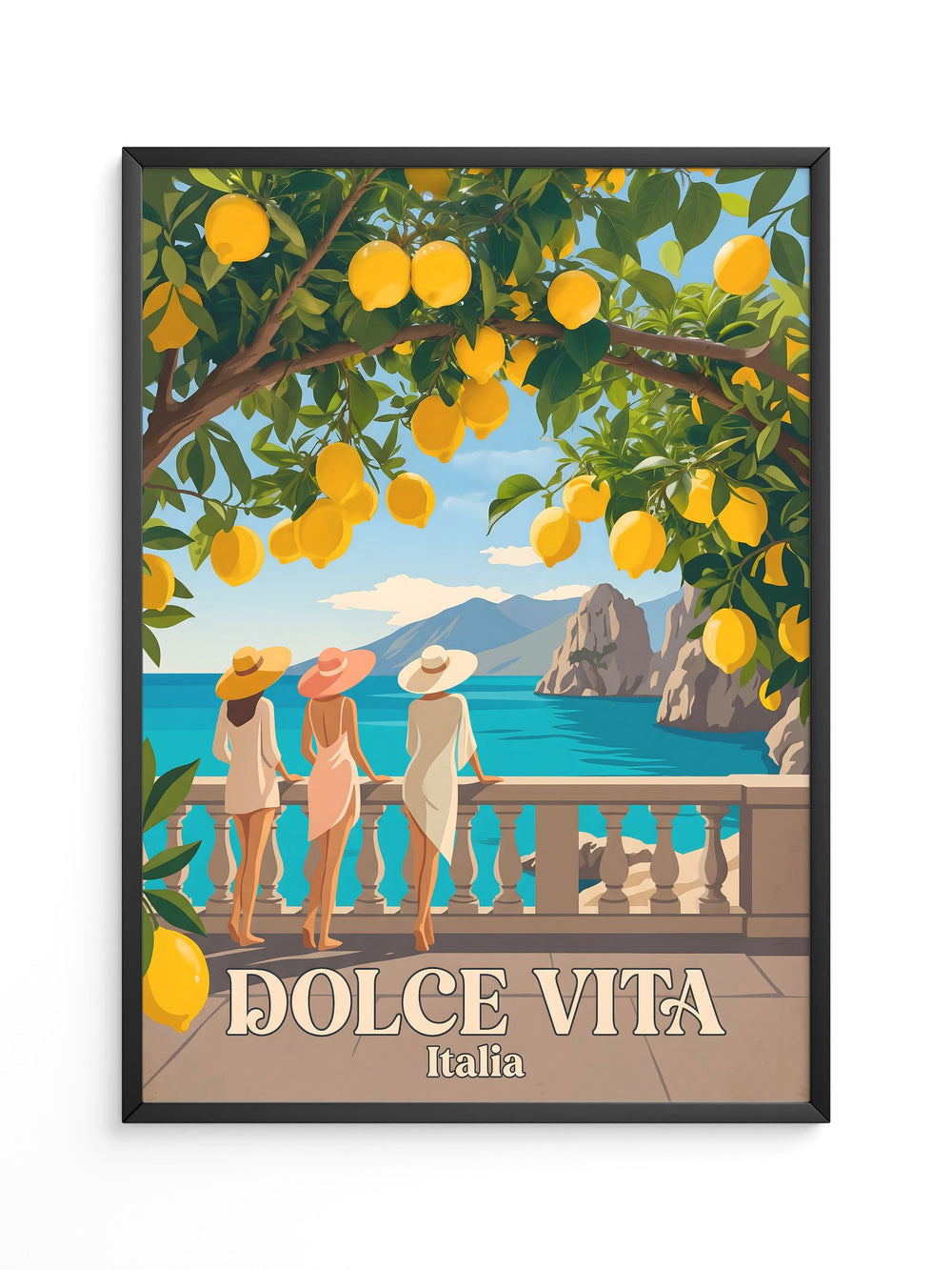 Limonen Küste Italien Retro