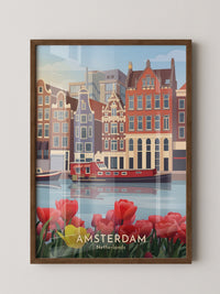 Amsterdam Grachten Tulpenmorgen