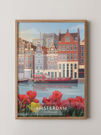 Amsterdam Grachten Tulpenmorgen