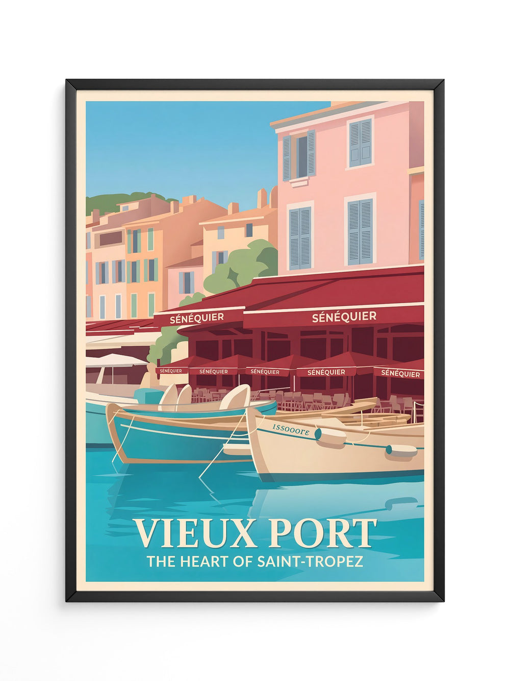 Hafenblick Pastellfarben Terrasse