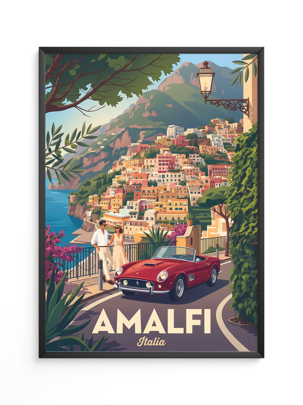 Amalfiküste Rot Oldtimer Retro