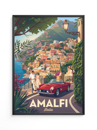 Amalfiküste Rot Oldtimer Retro