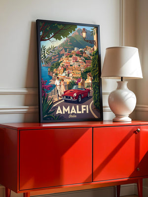 Amalfiküste Rot Oldtimer Retro