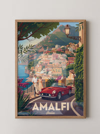 Amalfiküste Rot Oldtimer Retro