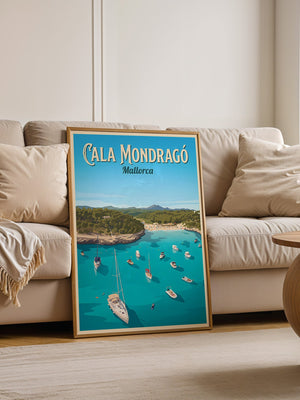 Cala Mondragó Küste Segelboote