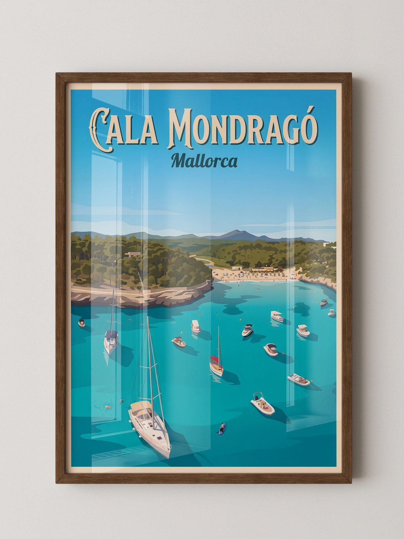 Cala Mondragó Küste Segelboote