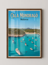 Cala Mondragó Küste Segelboote