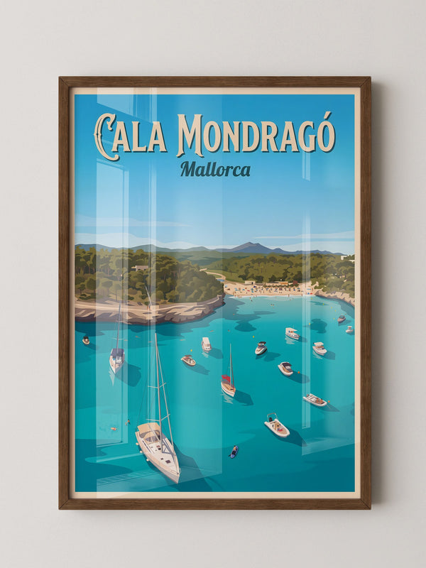 Cala Mondragó Küste Segelboote