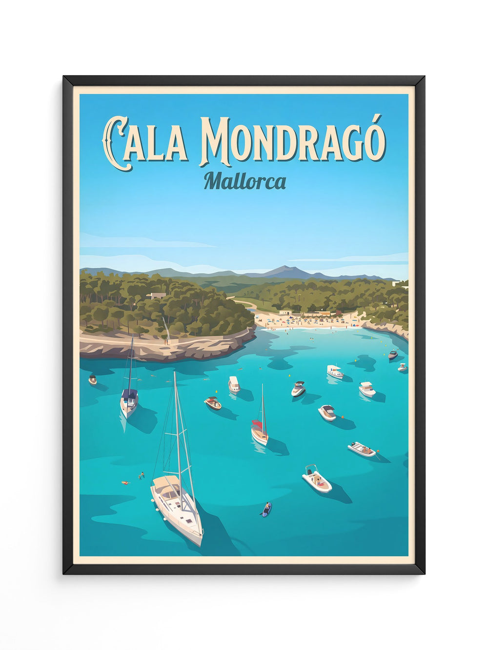 Cala Mondragó Küste Segelboote