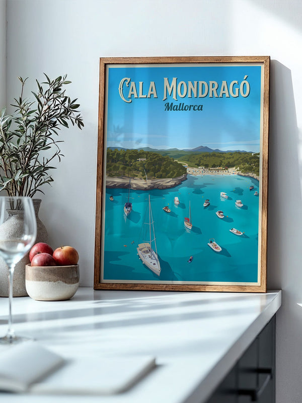 Cala Mondragó Küste Segelboote
