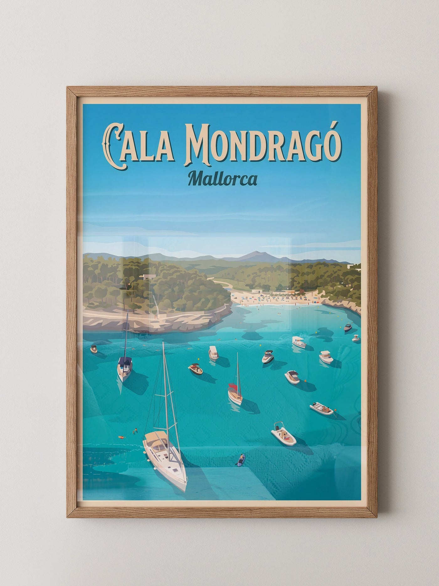 Cala Mondragó Küste Segelboote