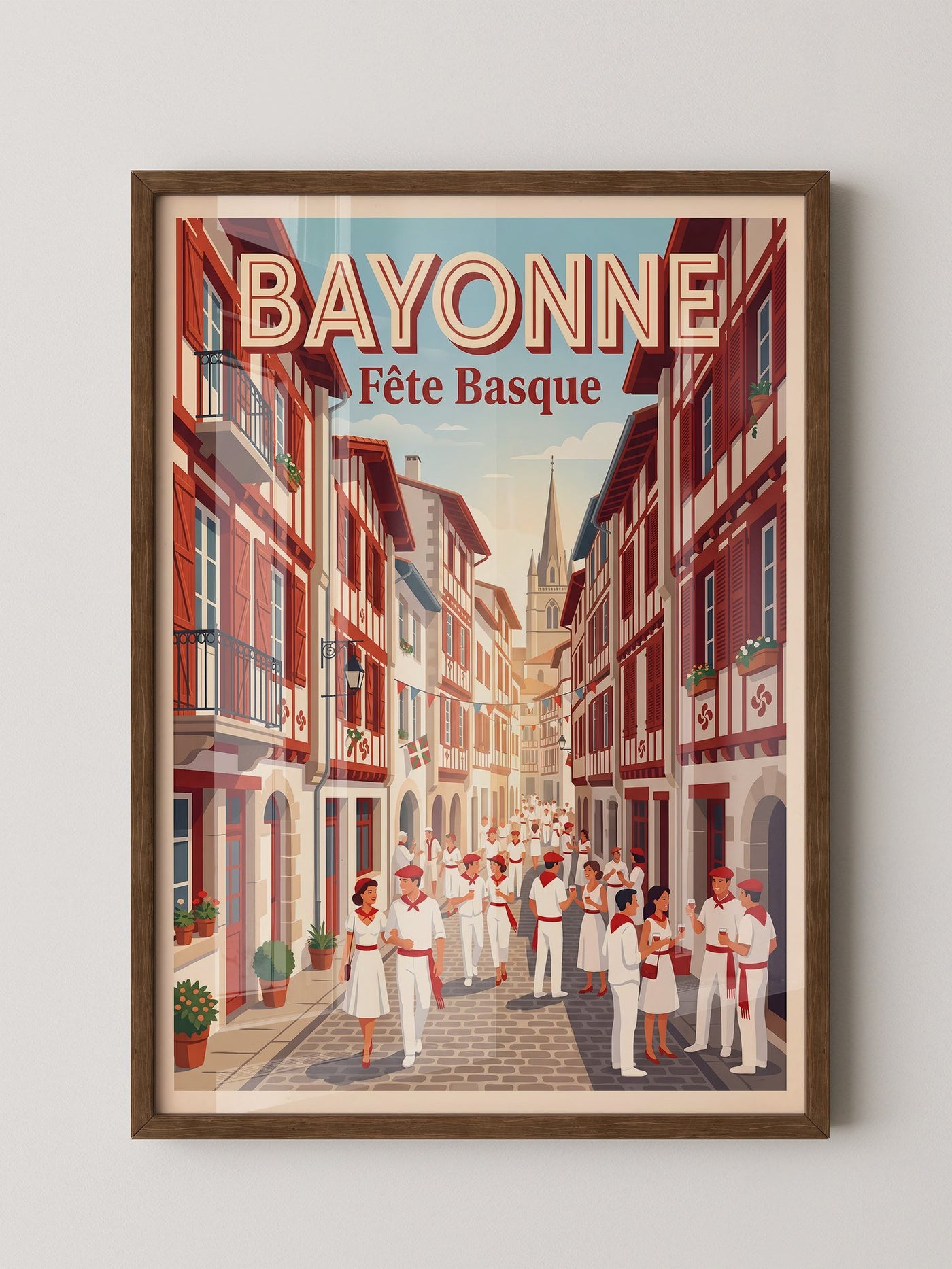 Bayonne Festmalerei retro
