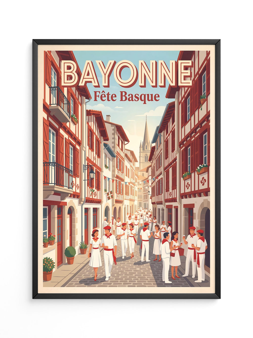 Bayonne Festmalerei retro