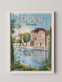 Cognac Flussufer Retro Stil
