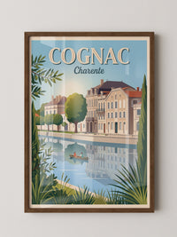 Cognac Flussufer Retro Stil