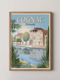Cognac Flussufer Retro Stil