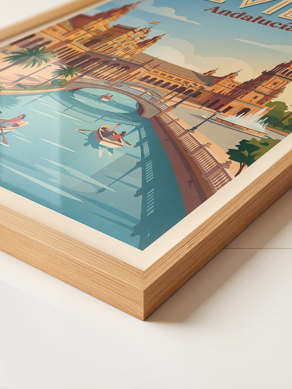 Sevilla Palast Retro Sonnenuntergang